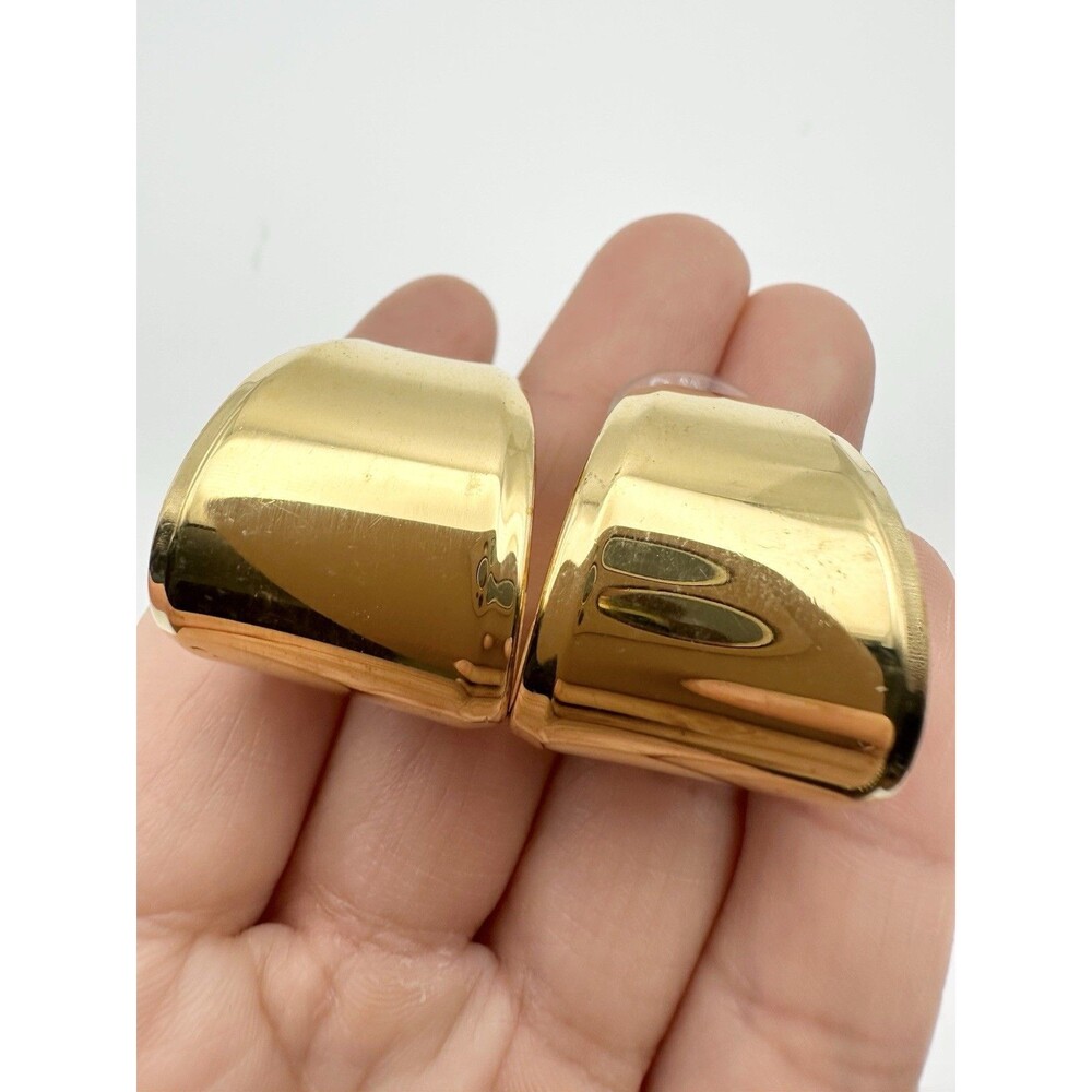 Vintage Gold Tone Monet Pierced Earrings